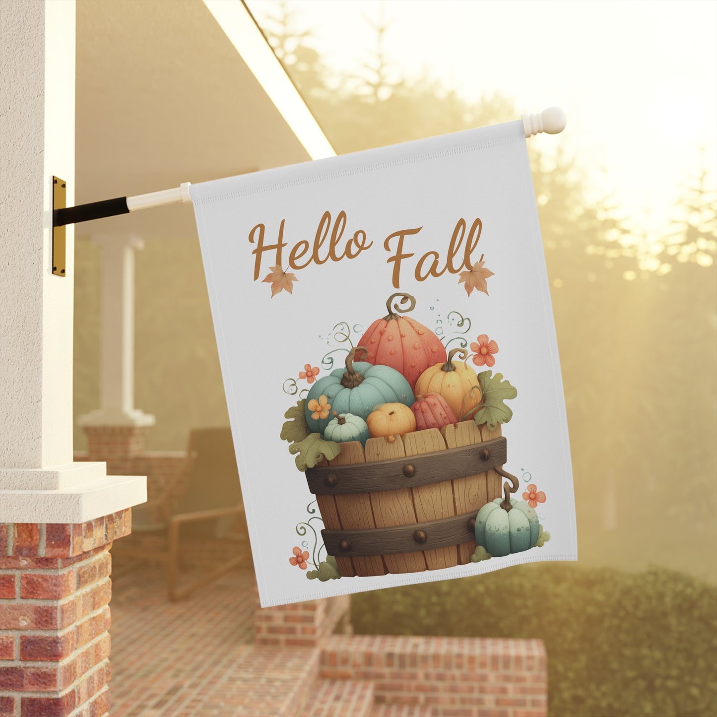 Whimsical Pastel Autumn Garden Flag