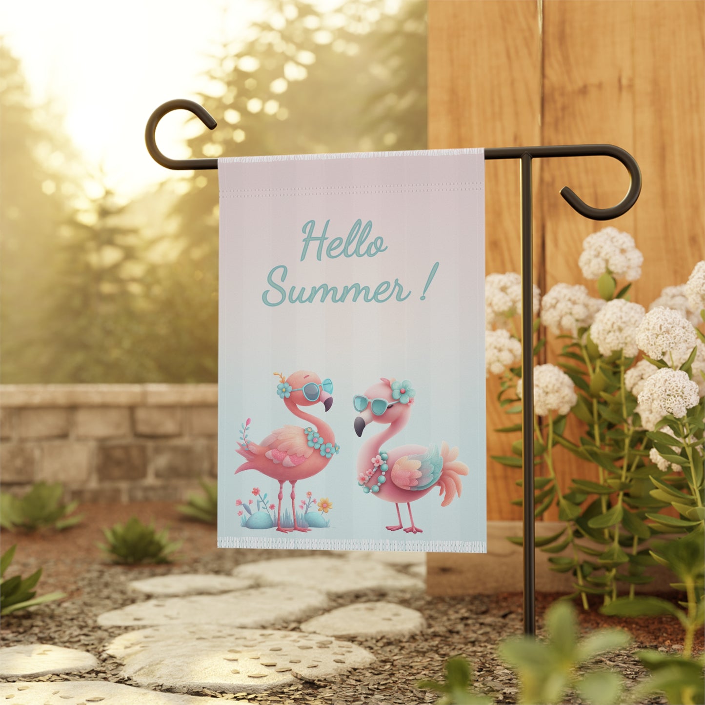 Flamingo Garden Flag