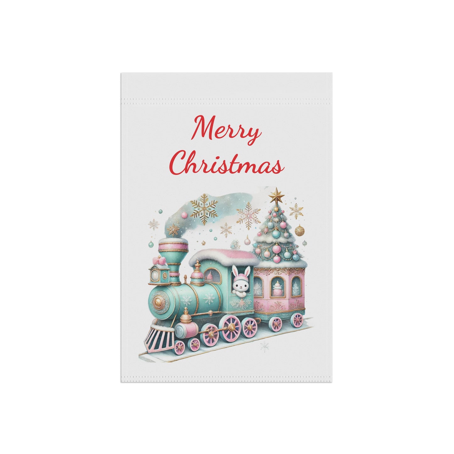 Christmas Train Garden Flag/Banner