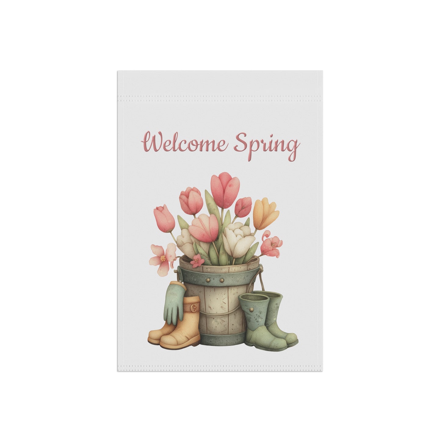 Spring Tulip Garden Flag
