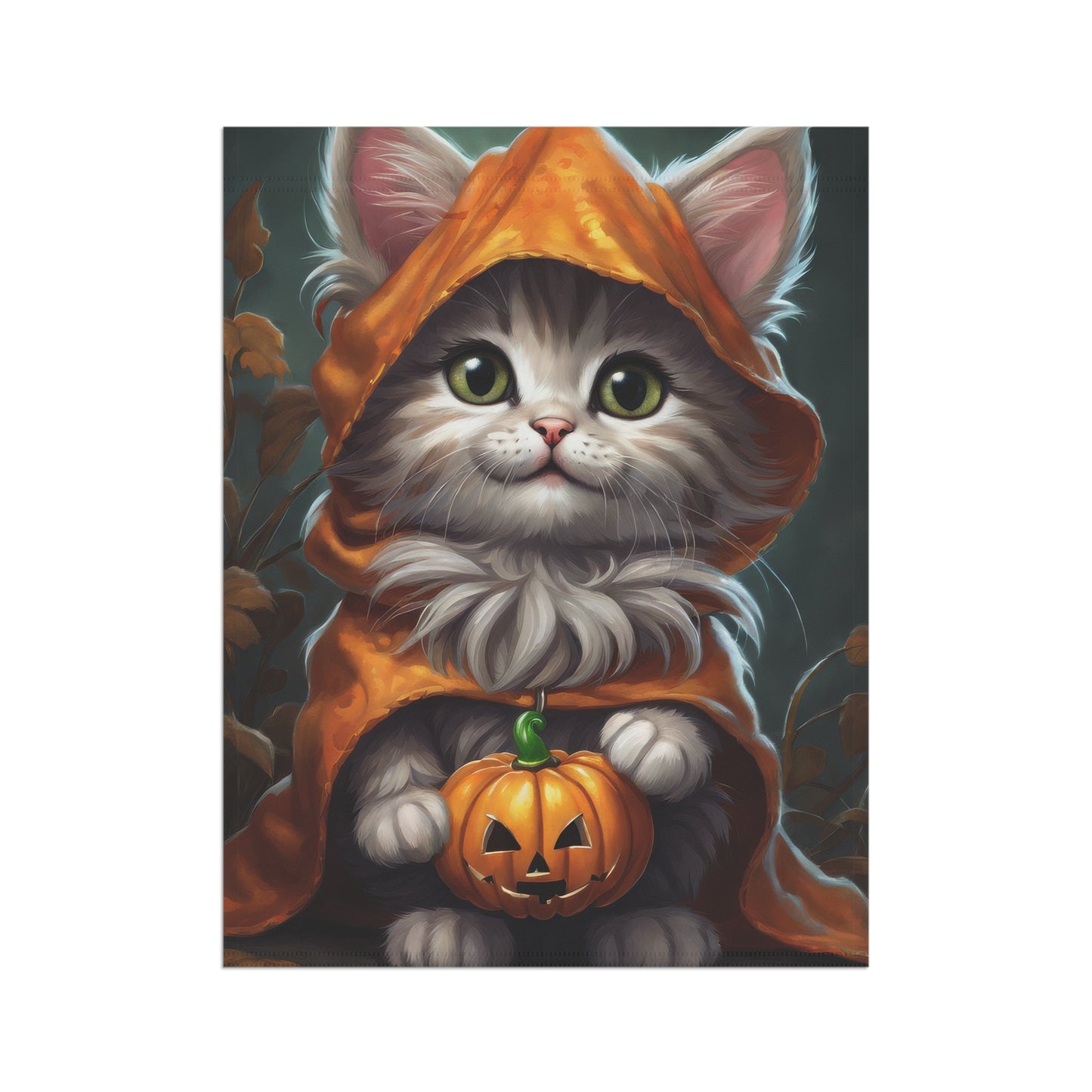Cute Halloween Cat Garden Flag/ House Banner