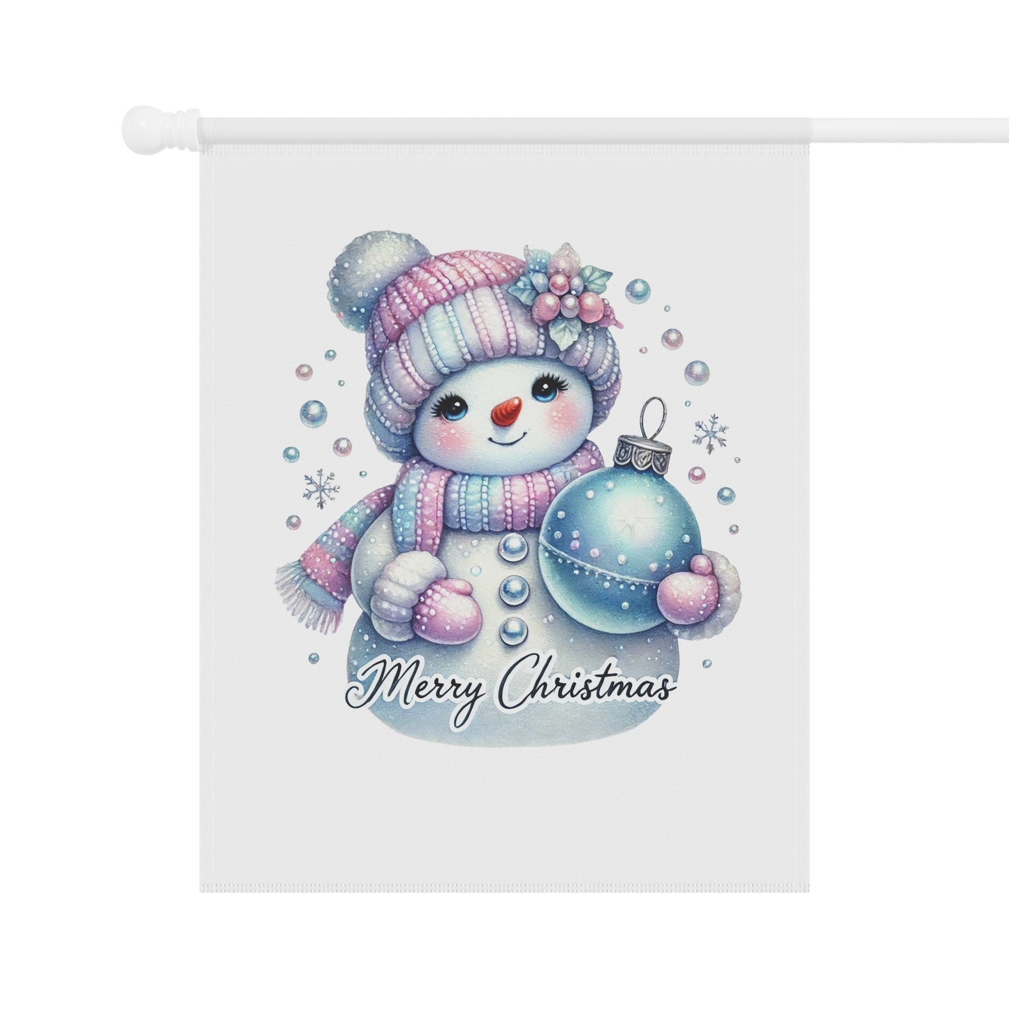 Festive Snowman Garden Flag