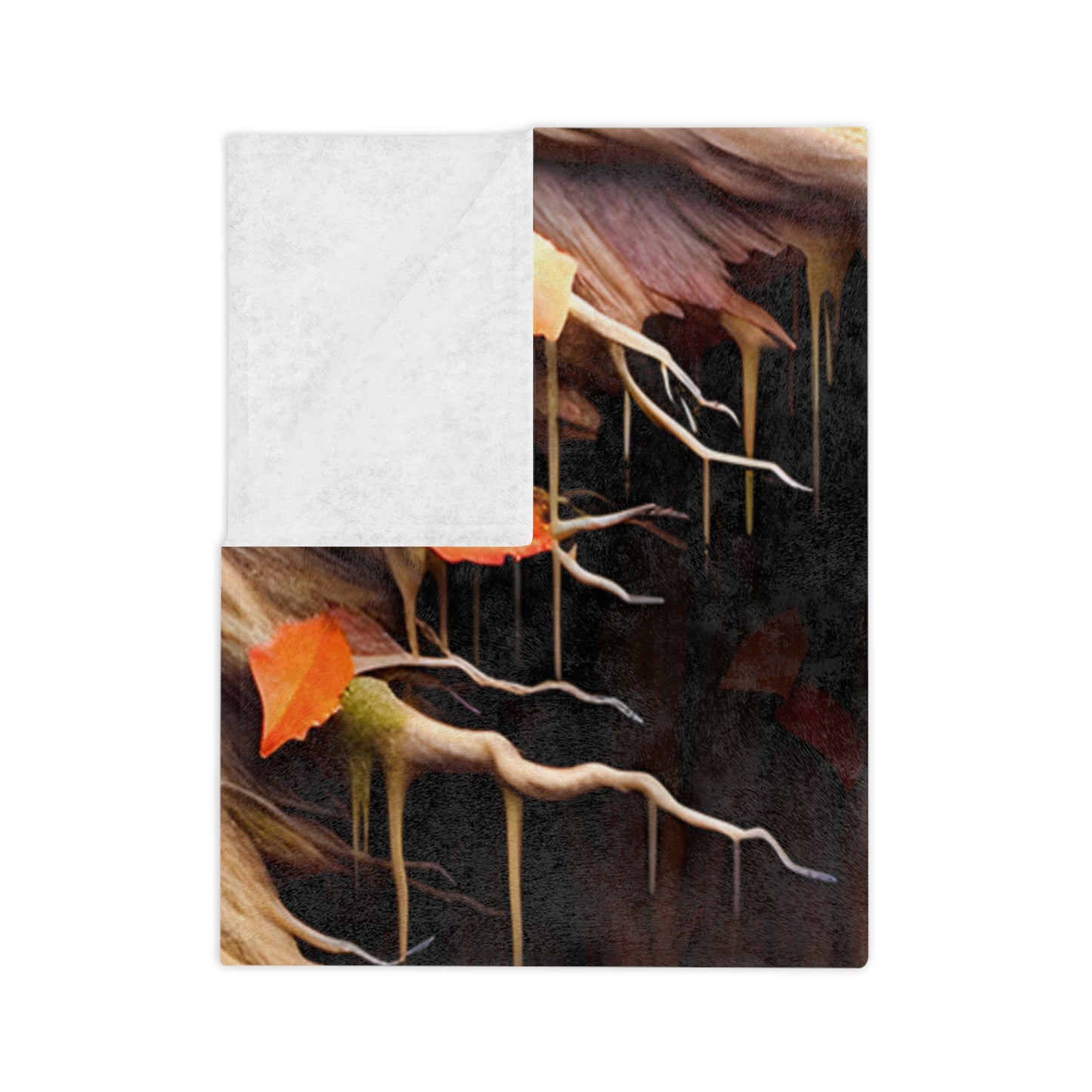 Glowing Jack-o'-Lantern in Spooky Tree Hollow Halloween Blanket