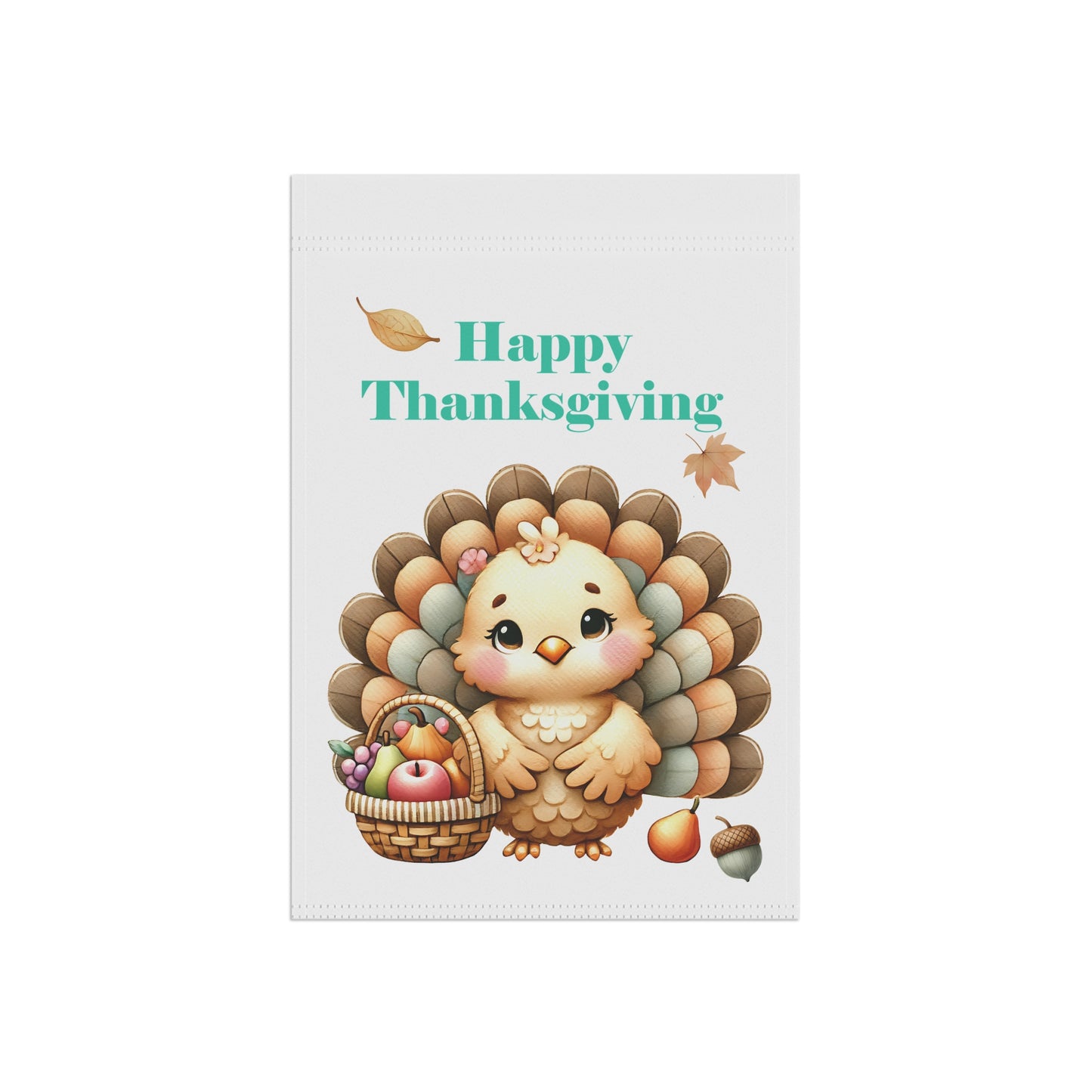 Cute Turkey with Harvest Garden Flag