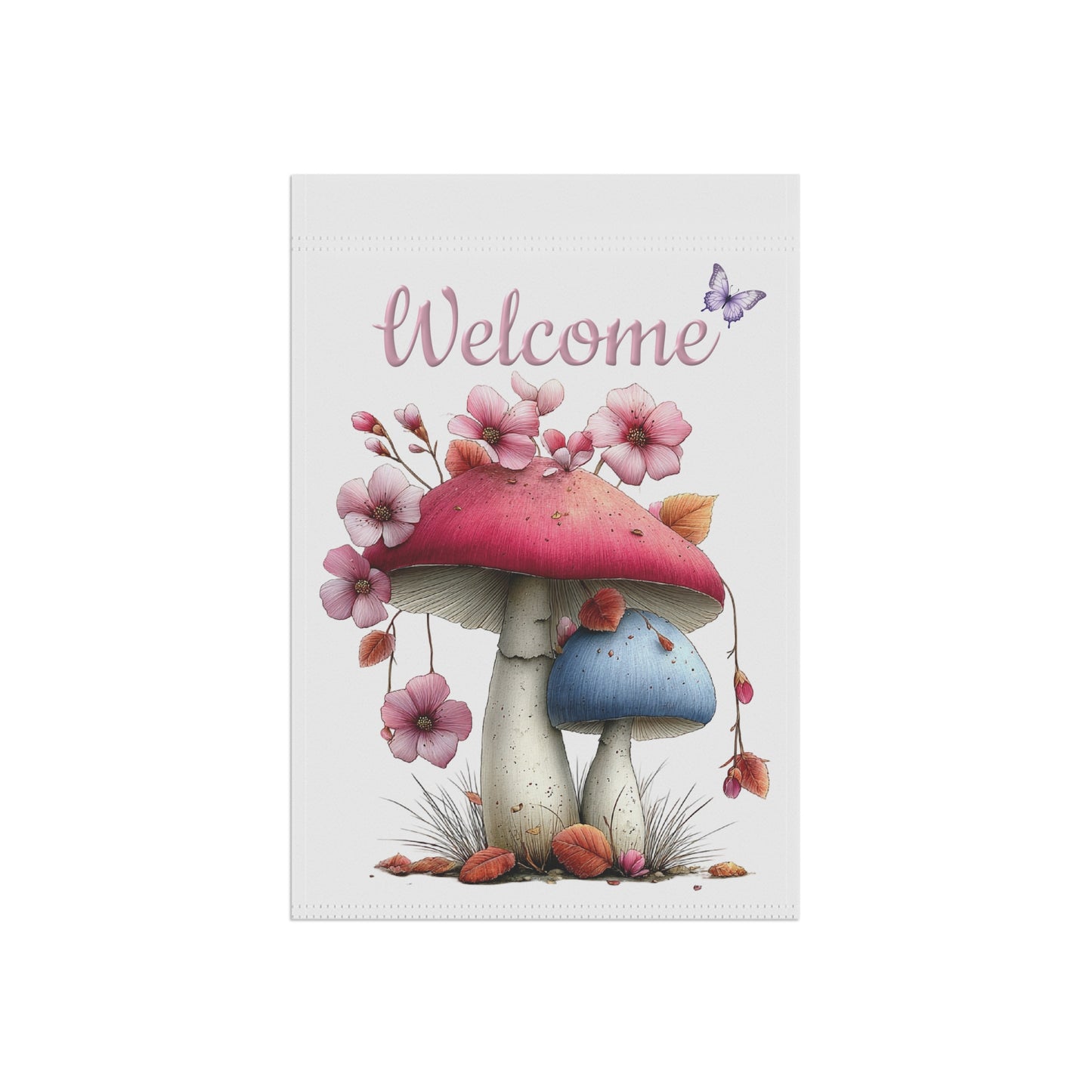 Cute Mushroom Garden Flag