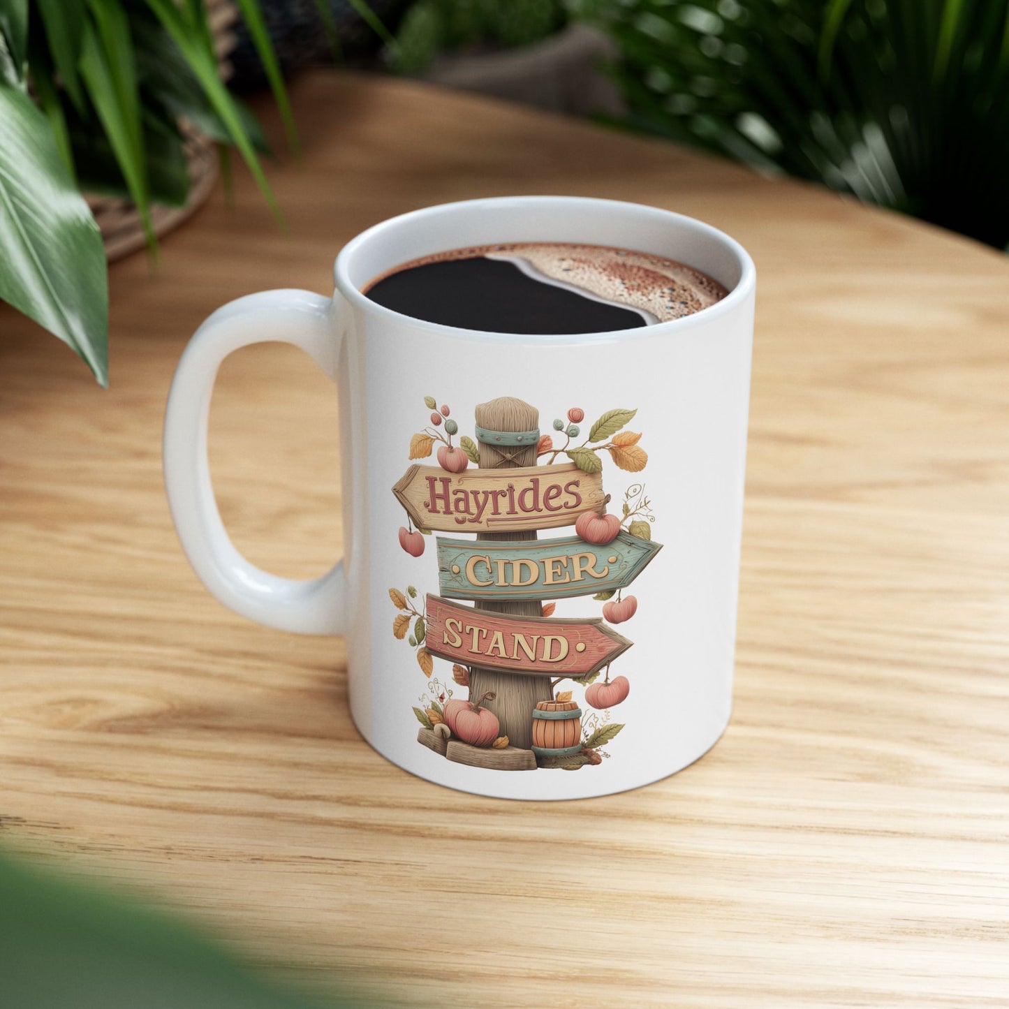 Vintage Autumn Ceramic Coffee Mug