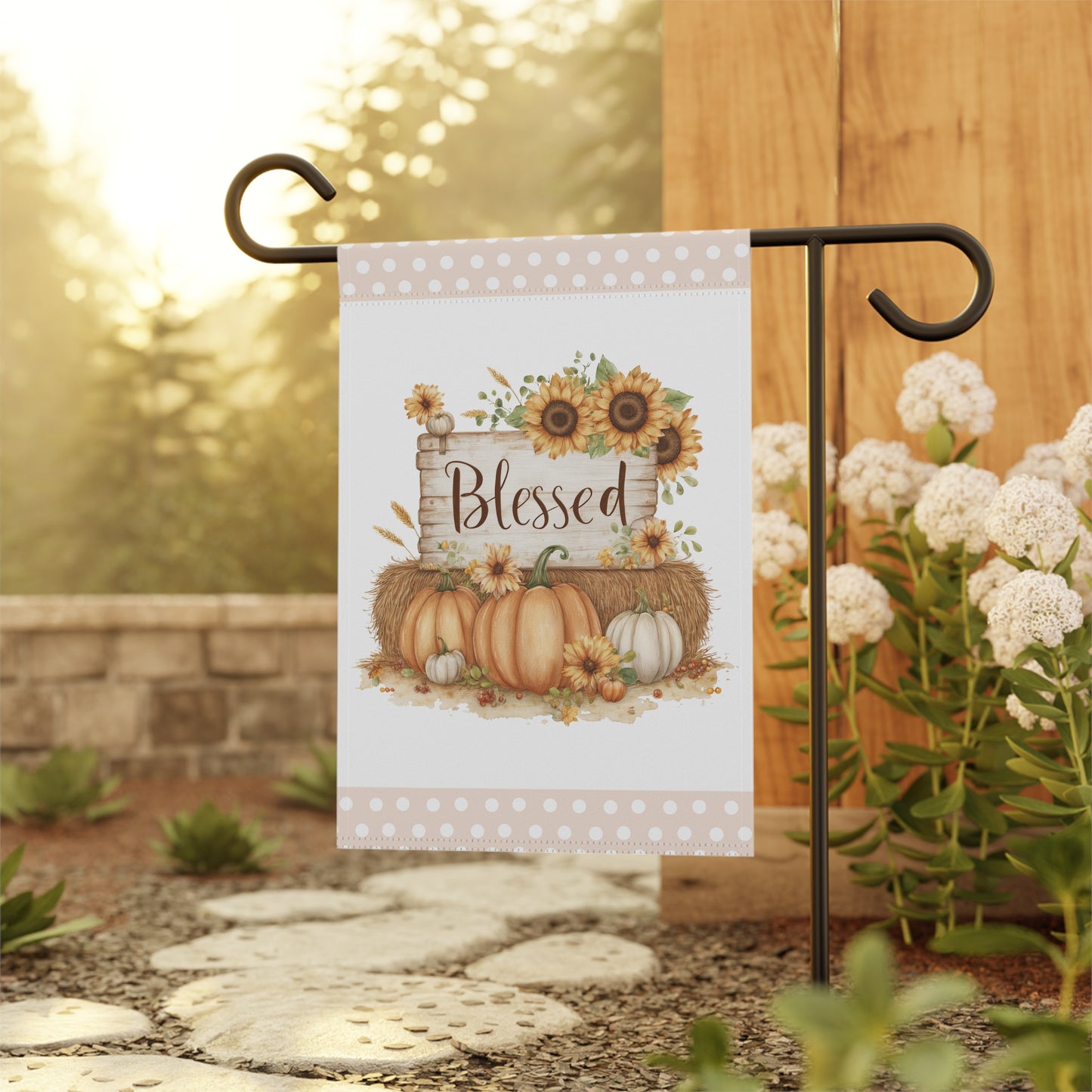 Blessed Pumpkin Garden Flag