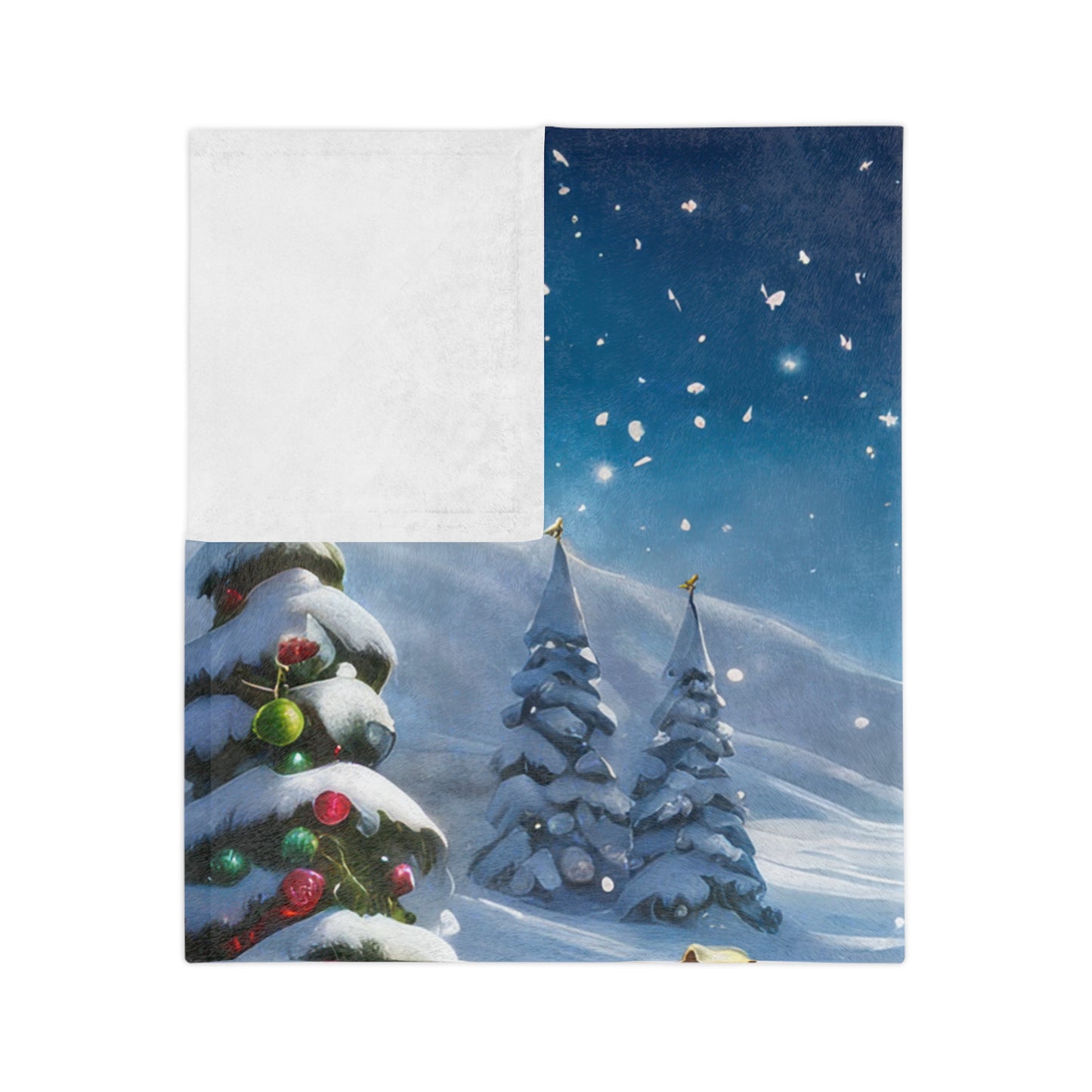 Christmas Presents in Snow Velveteen Plush Blanket