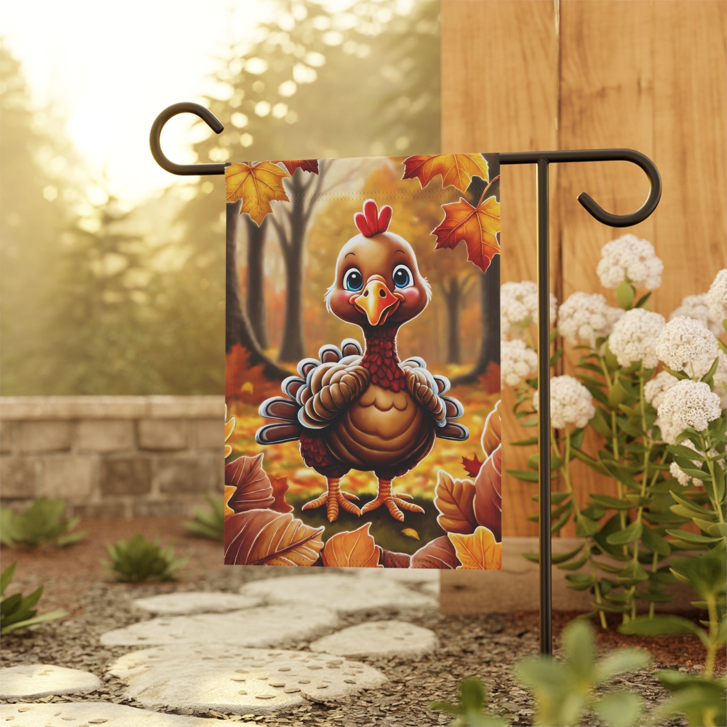 Fall Turkey Garden Flag