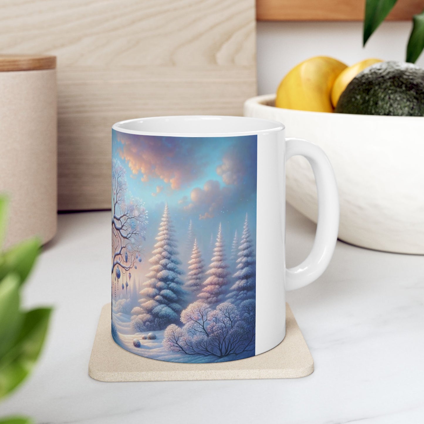 Whimsical Winter Bird Coffee Mug