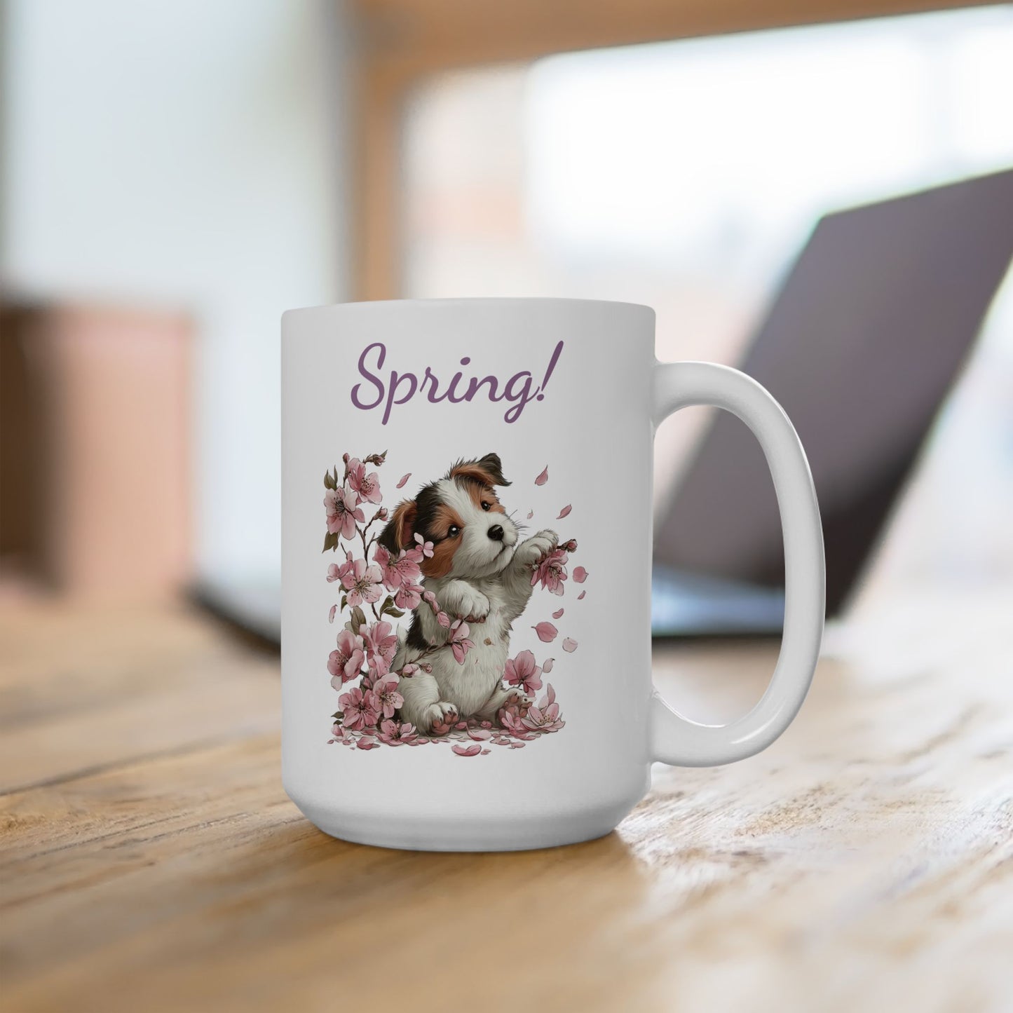 Cute Spring Puppy Coffee Mug