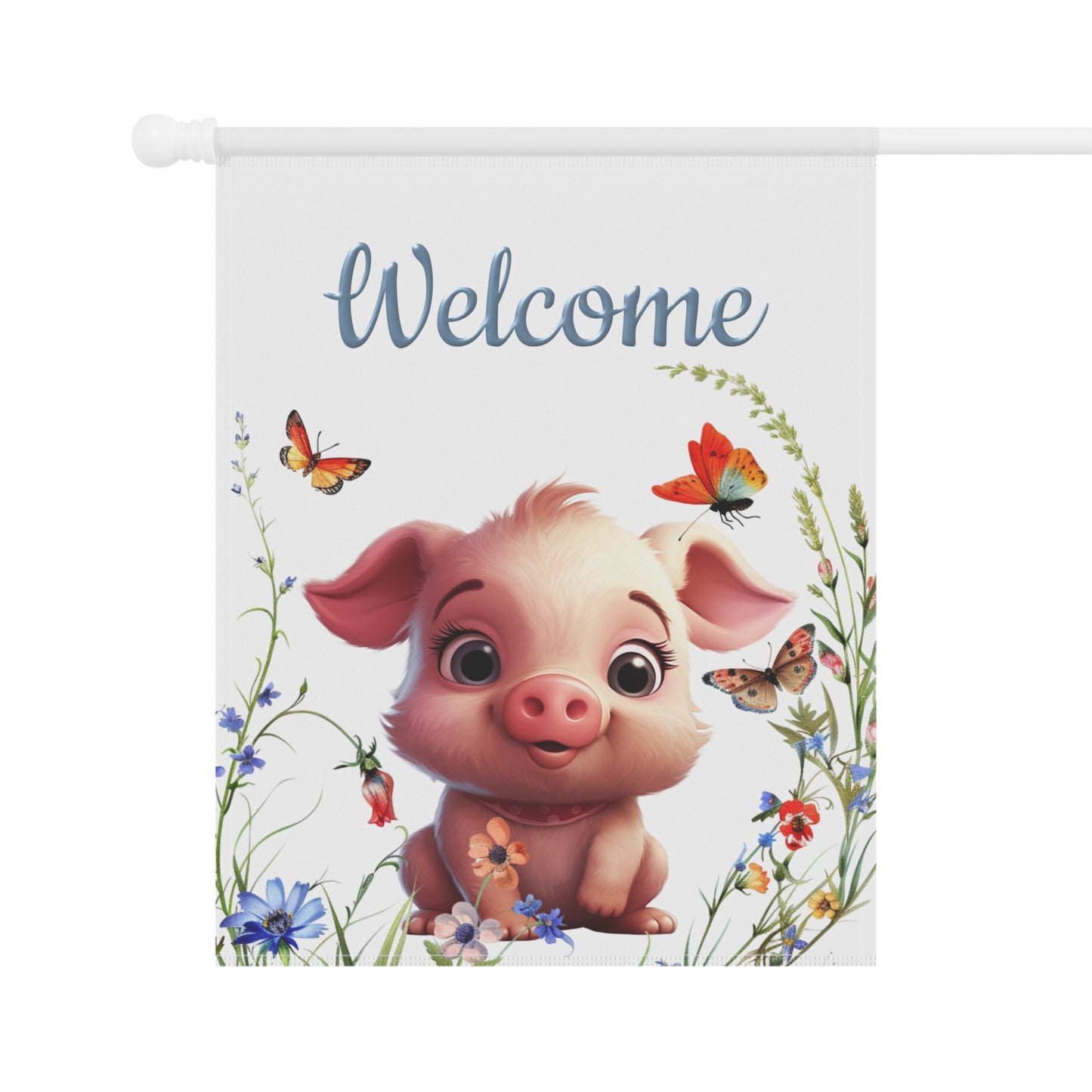 Sweet Little Pig Garden Flag
