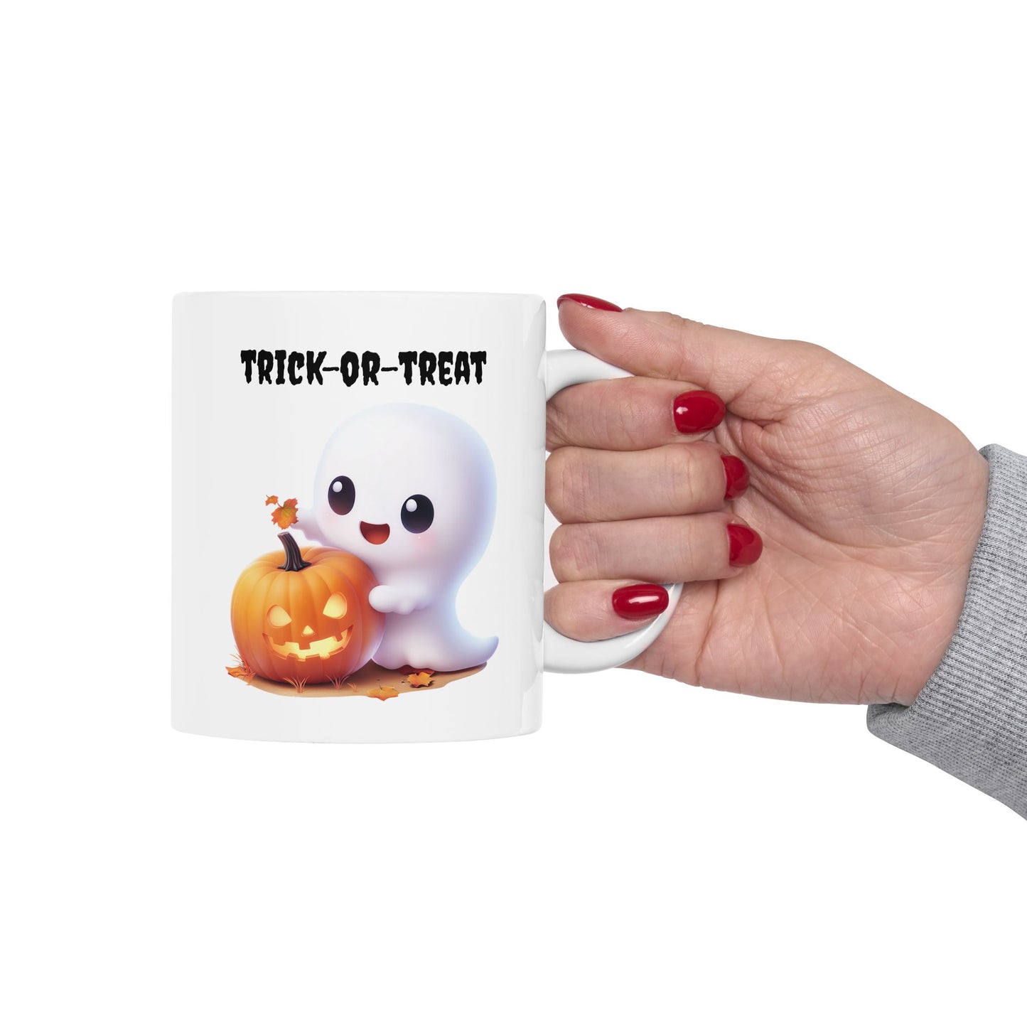 Cute Trick-or-Treat Ghost Coffee Mug