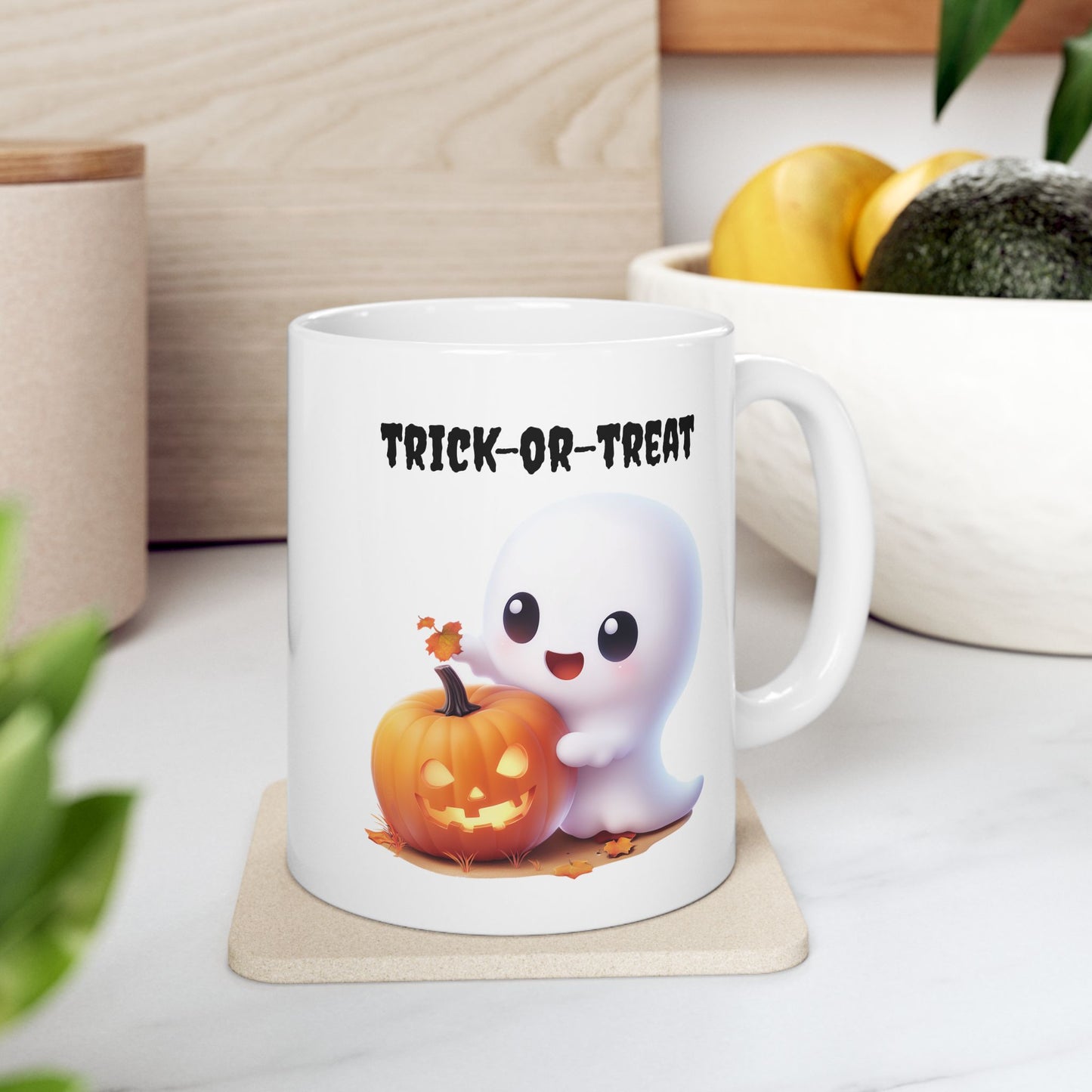 Cute Trick-or-Treat Ghost Coffee Mug