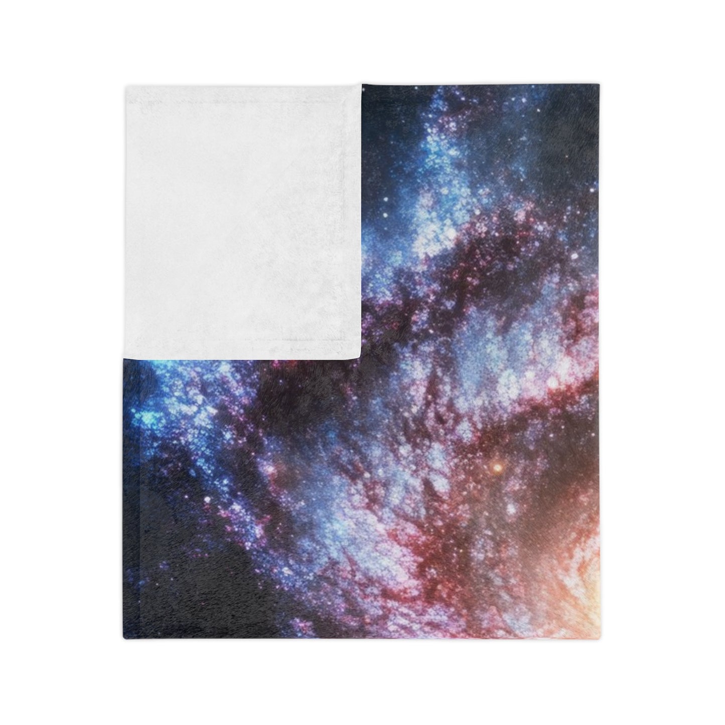 Lightweight Velveteen Plush Blanket with Spiral Galaxy Design