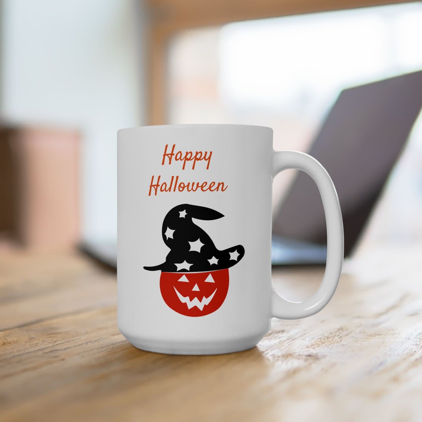 Happy Halloween Pumpkin Witch Hat Coffee Mug