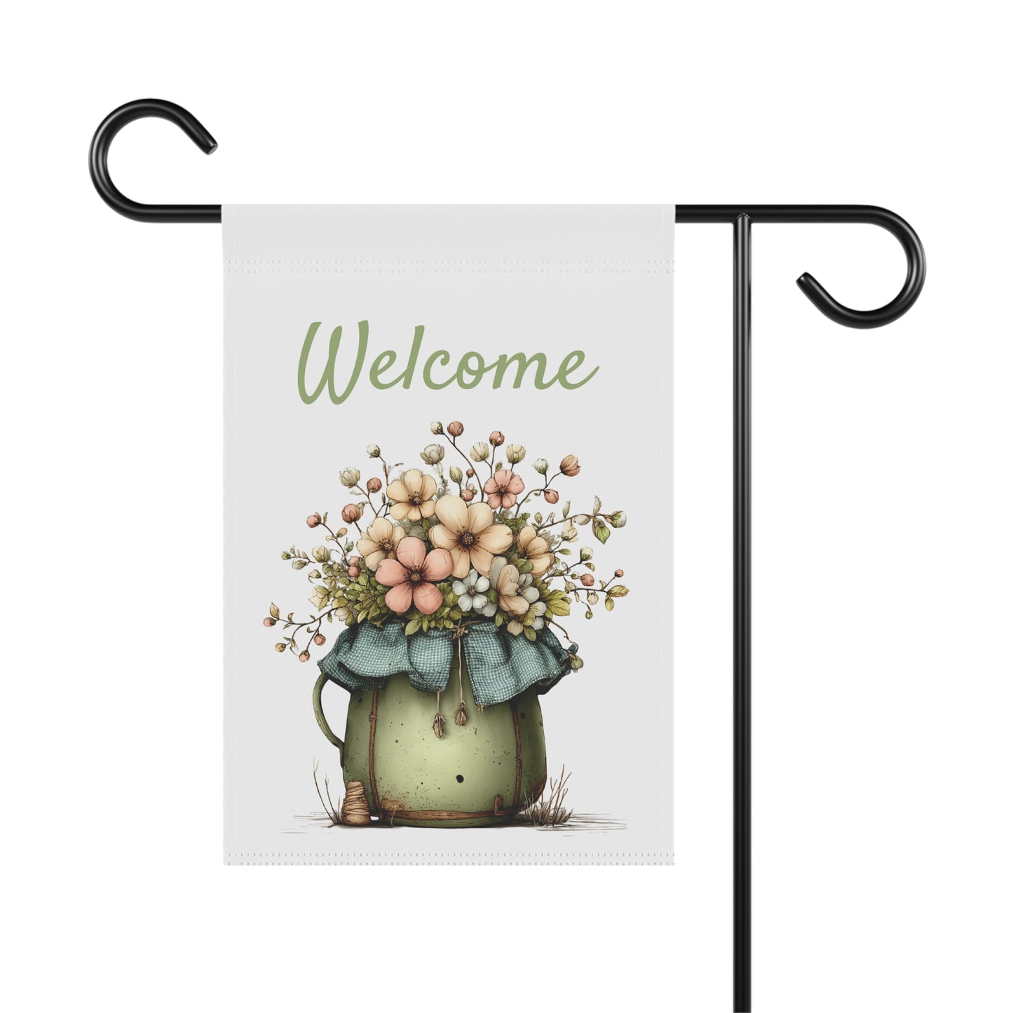 Rustic Jug Welcome Garden Flag