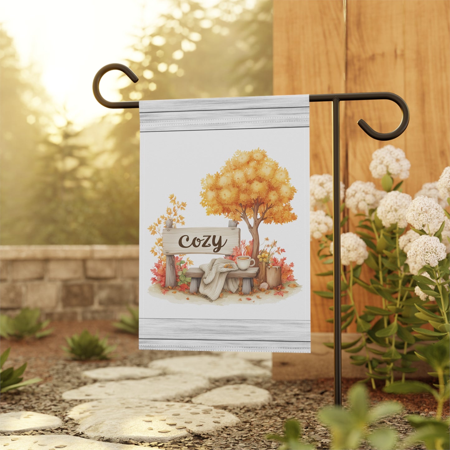 Cozy Autumn Garden Flag