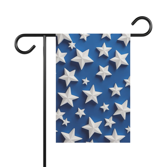 Blue Starred Garden Banner 4th of July Flag For Garden or Yard