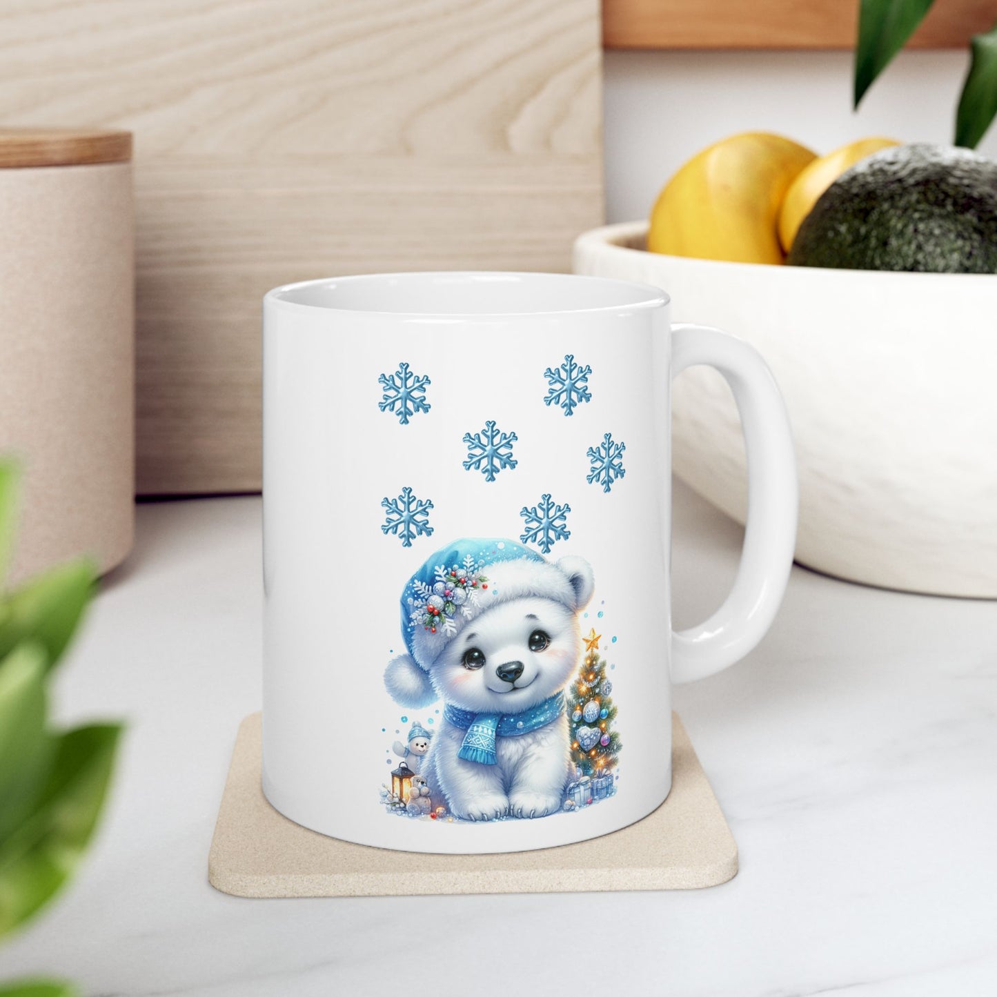 Cute Polar Bear Christmas Coffee Mug