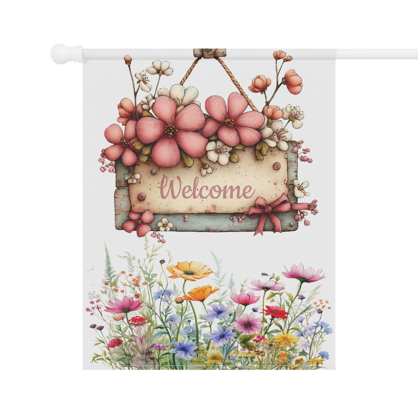 Secret Garden Cottage Welcome Garden Flag