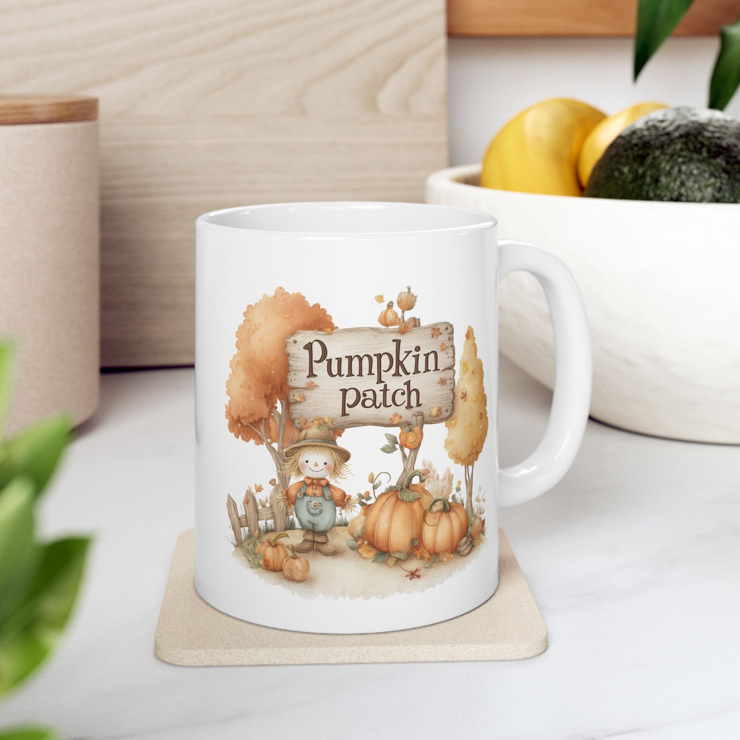 Whimsical Scarecrow Coffee Mug