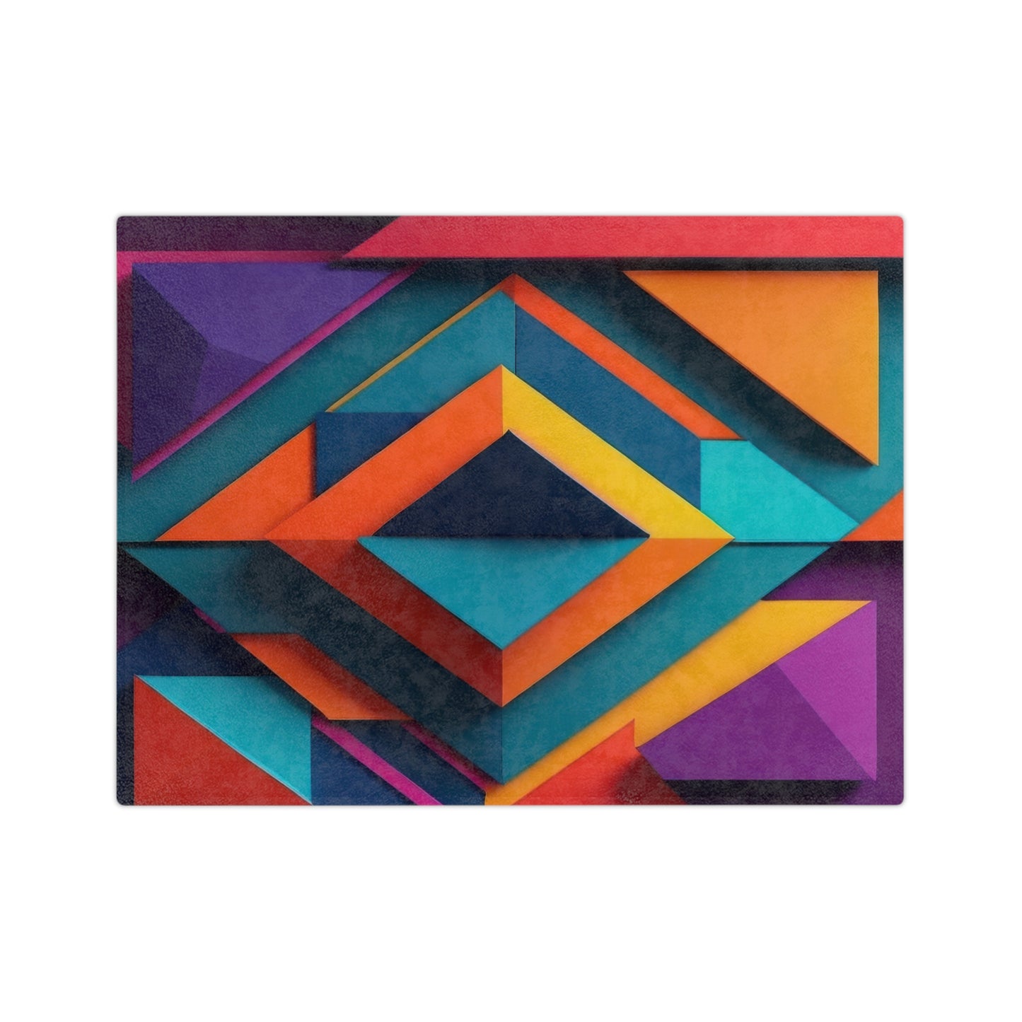 Geometric Abstract Velveteen Blanket