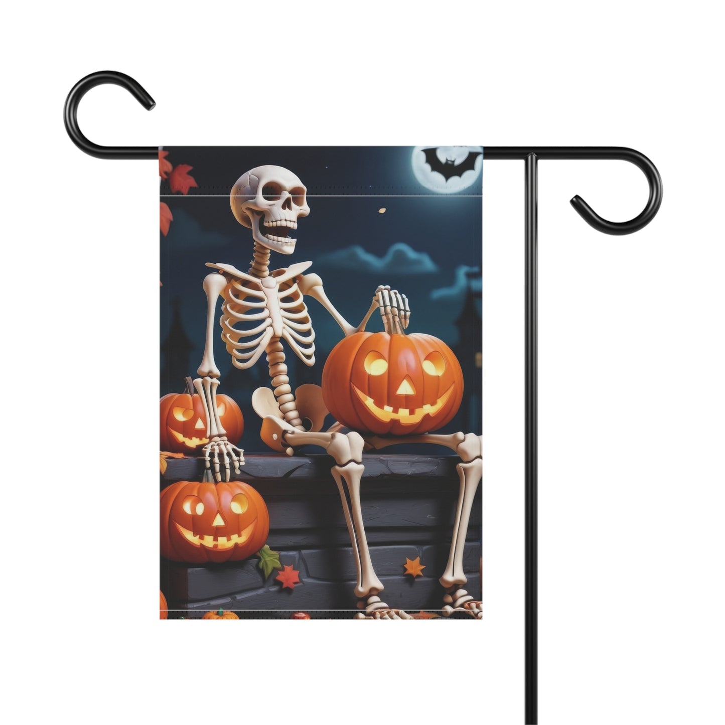 Funny Skeleton Halloween Garden Flag –