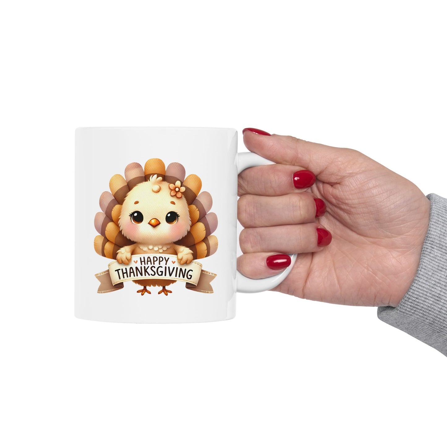 Adorable Thanksgiving Turkey Ceramic Mug