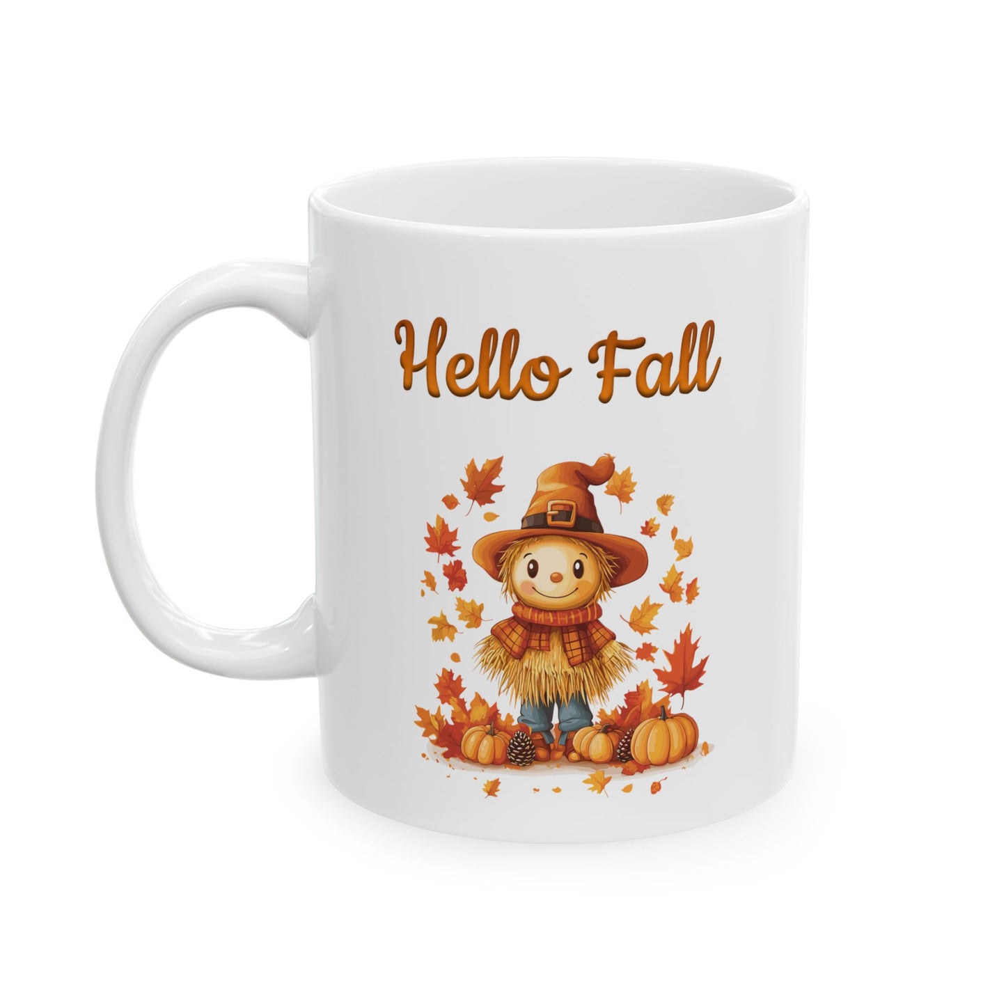 Hello Fall Scarecrow Coffee Mug