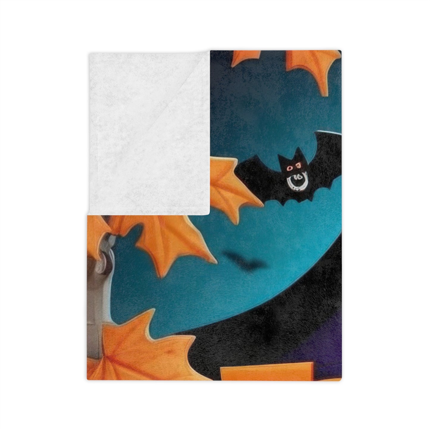 Spooky Trick or Treat Haunted House Halloween Blanket
