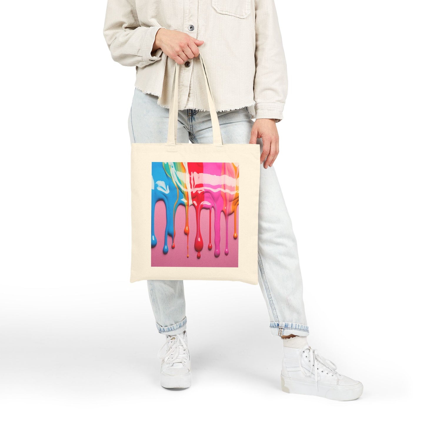 Abstract Paint Drip Canvas Tote Bag