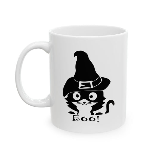 Cute Halloween Witch Cat Coffee Mug