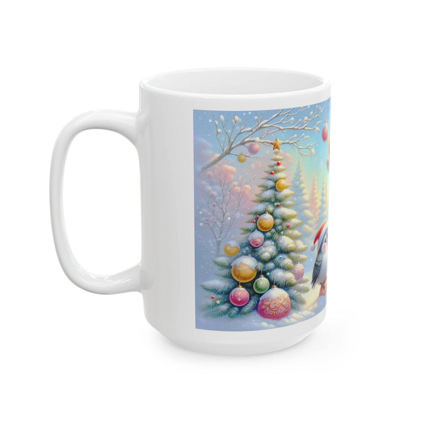 Adorable Christmas Birds Coffee Mug