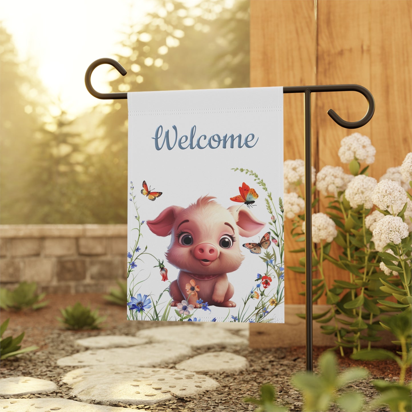 Sweet Little Pig Garden Flag