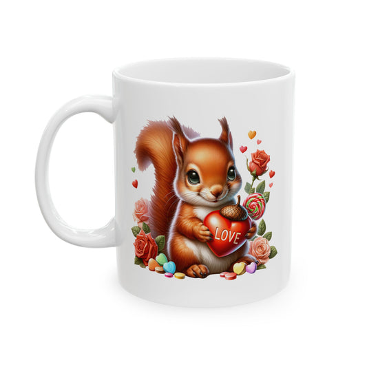 Adorable Squirrel "LOVE" Coffee Mug