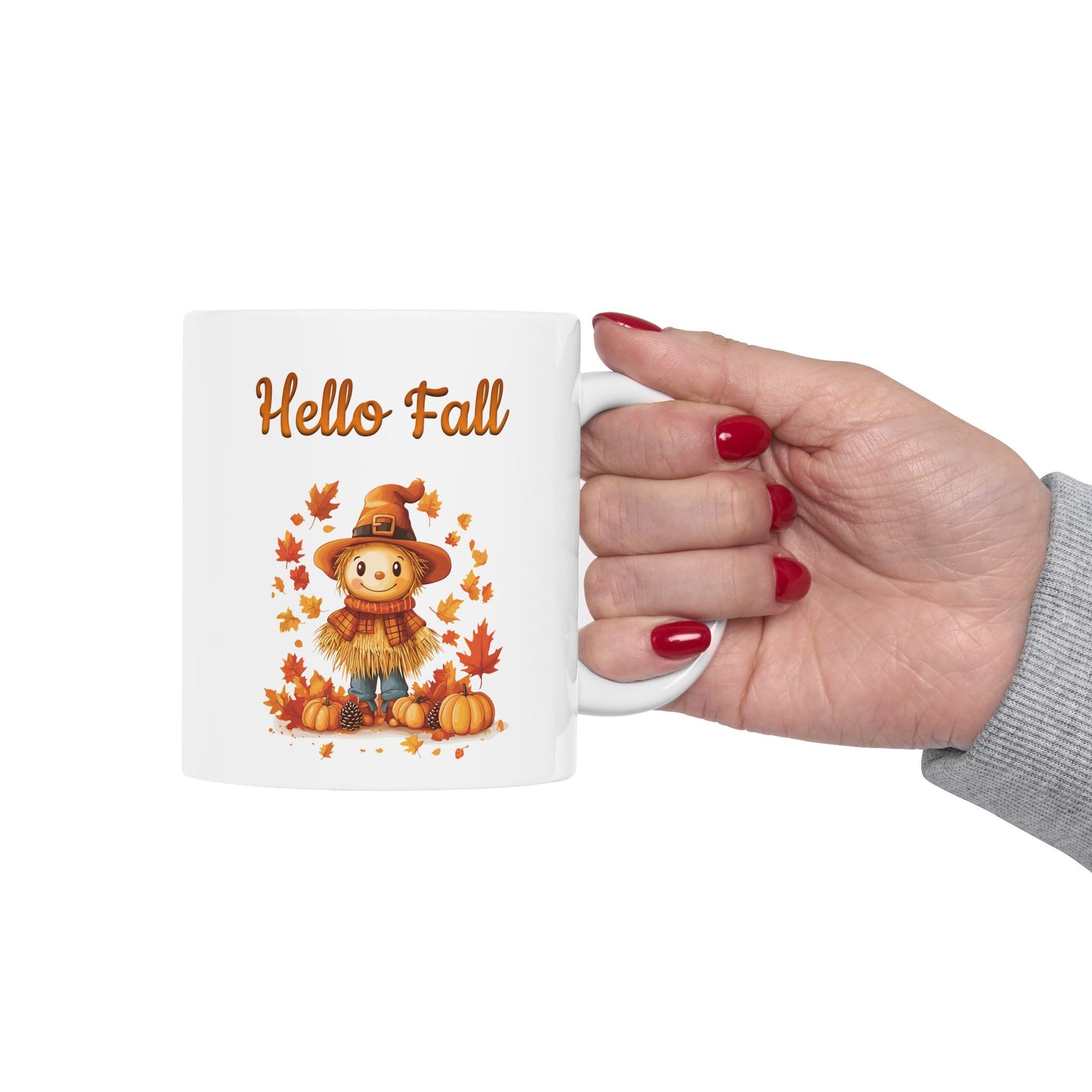 Hello Fall Scarecrow Coffee Mug
