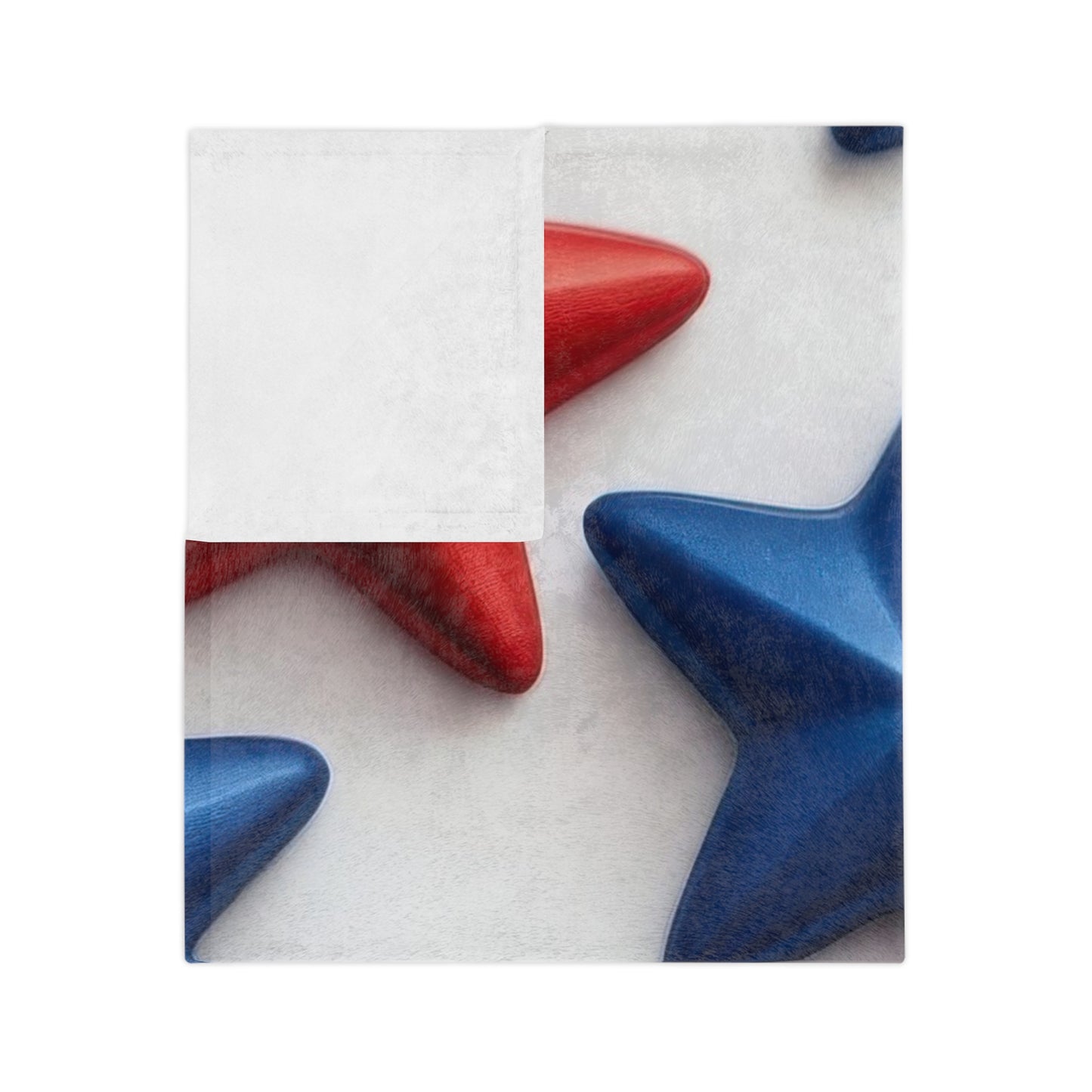 Red and Blue Stars Velveteen Plush Blanket