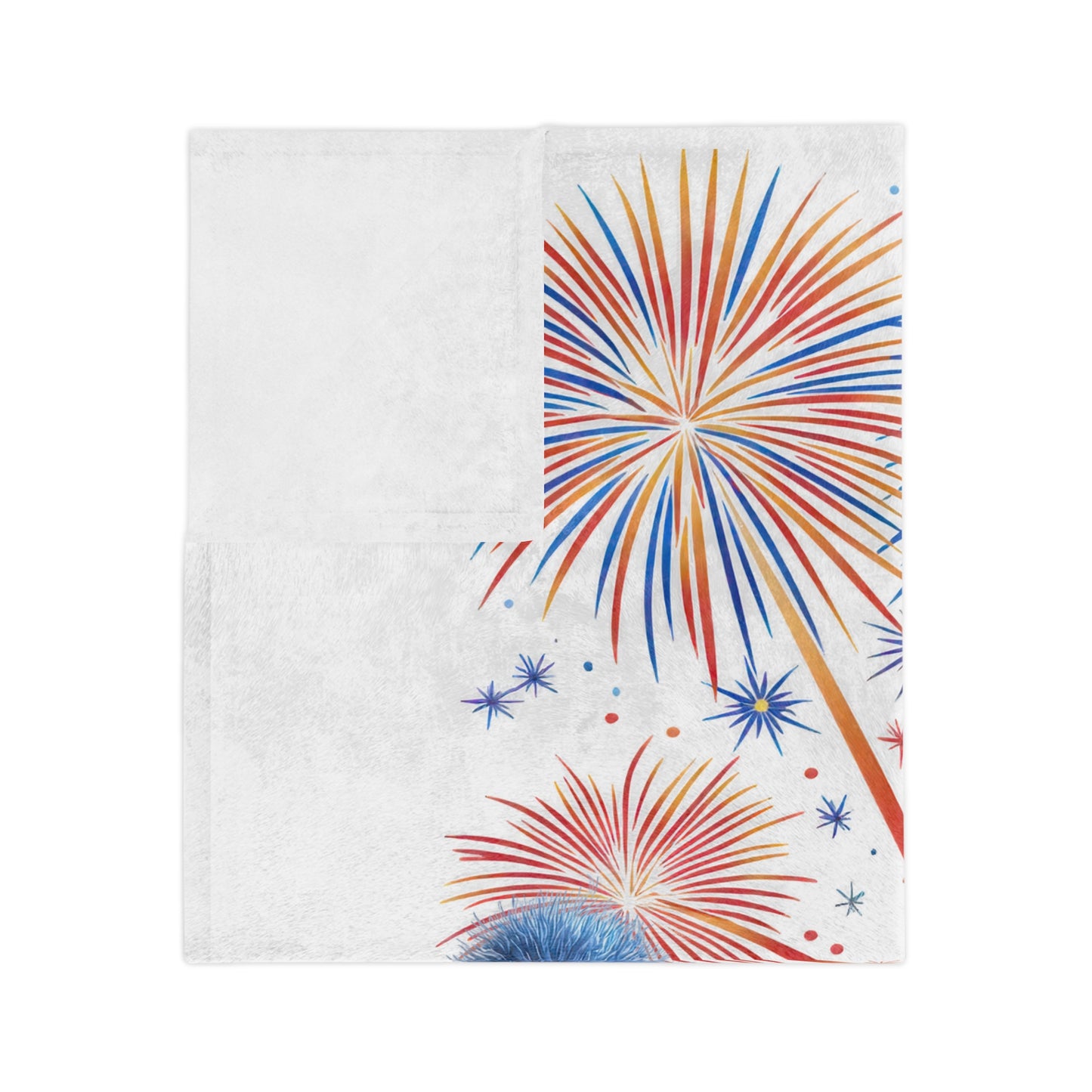 Happy 4th of July Birds Velveteen Plush Blanket