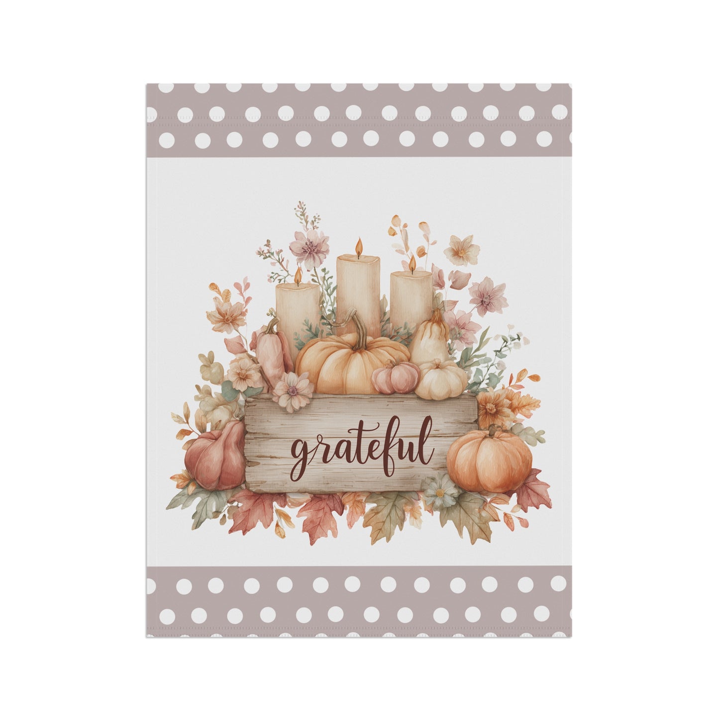 Grateful Autumn Garden Flag