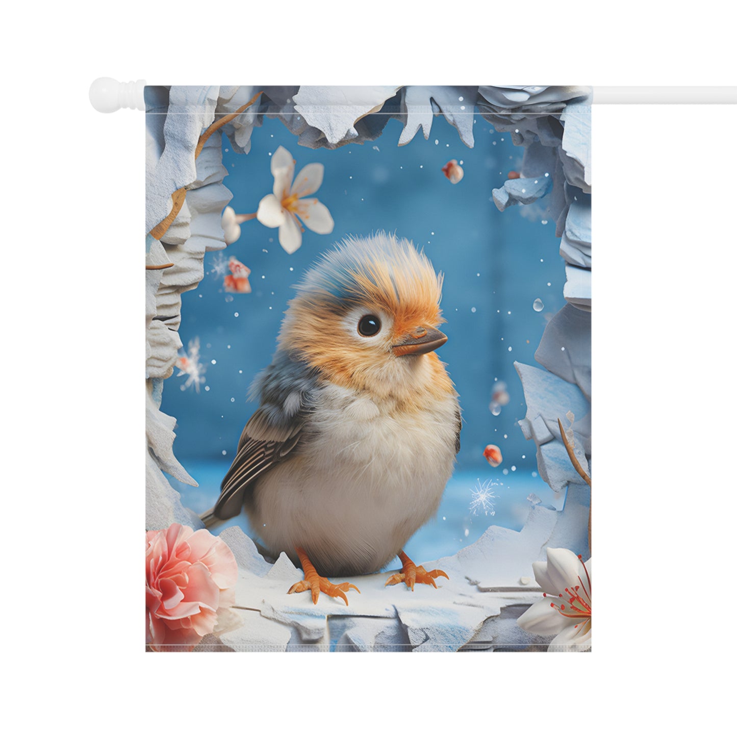 Cute Spring Baby Bird Garden Flag