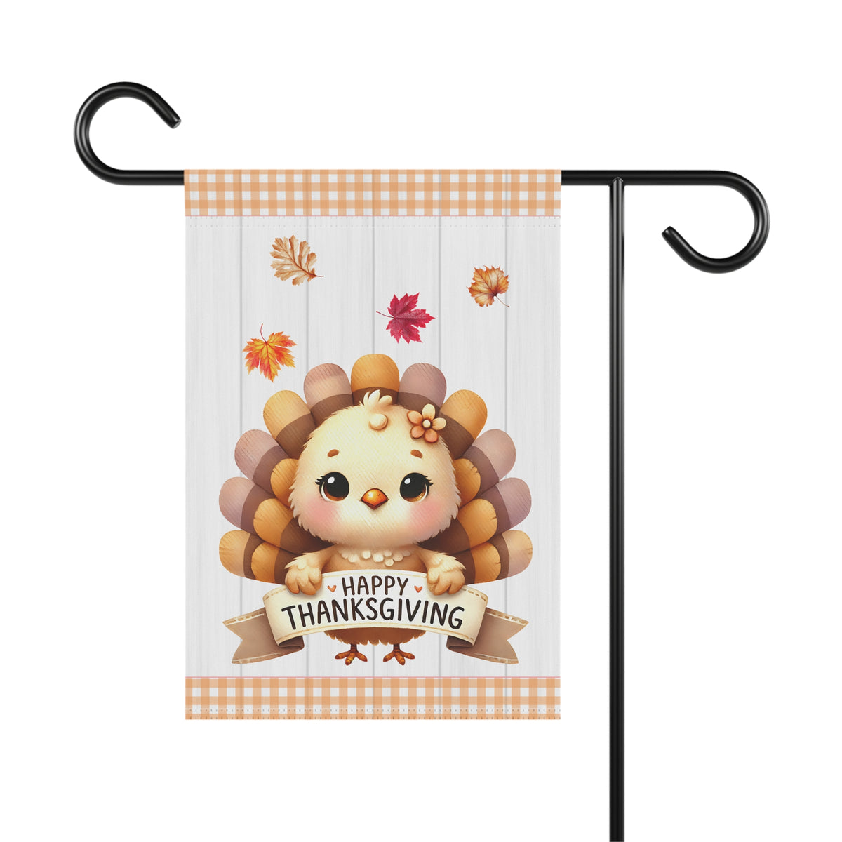 Cute Baby Turkey Thanksgiving Garden Flag