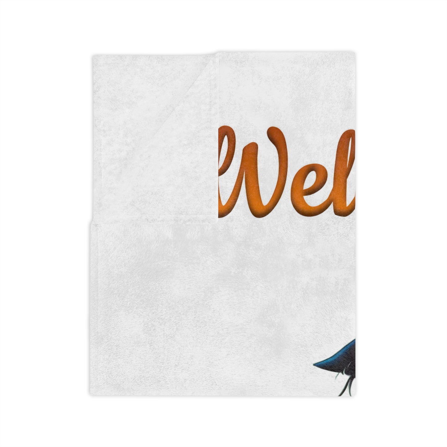Welcome Autumn Scarecrow Velveteen Blanket