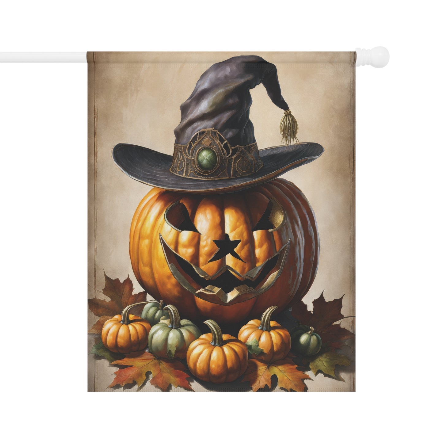Creepy  Rustic Jack-O-Lantern Halloween Garden Flag/ House Banner