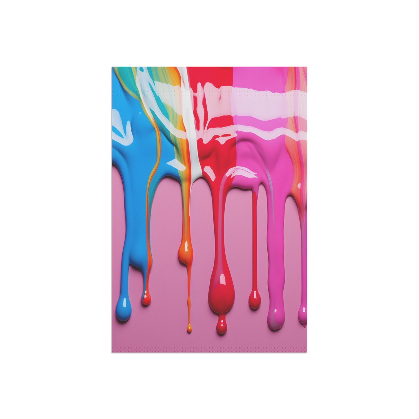 Colorful Paint Drip Garden Flag
