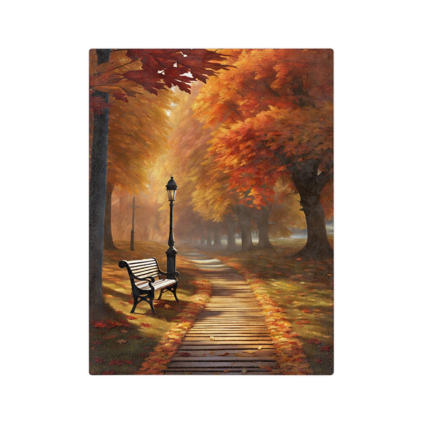 Cozy Autumn Velveteen Blanket