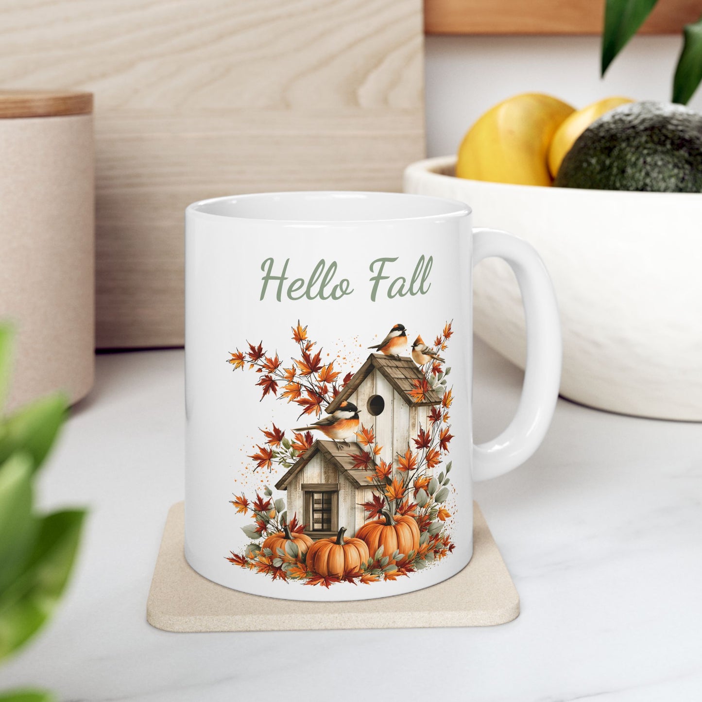 Autumn Songbird Ceramic Mug