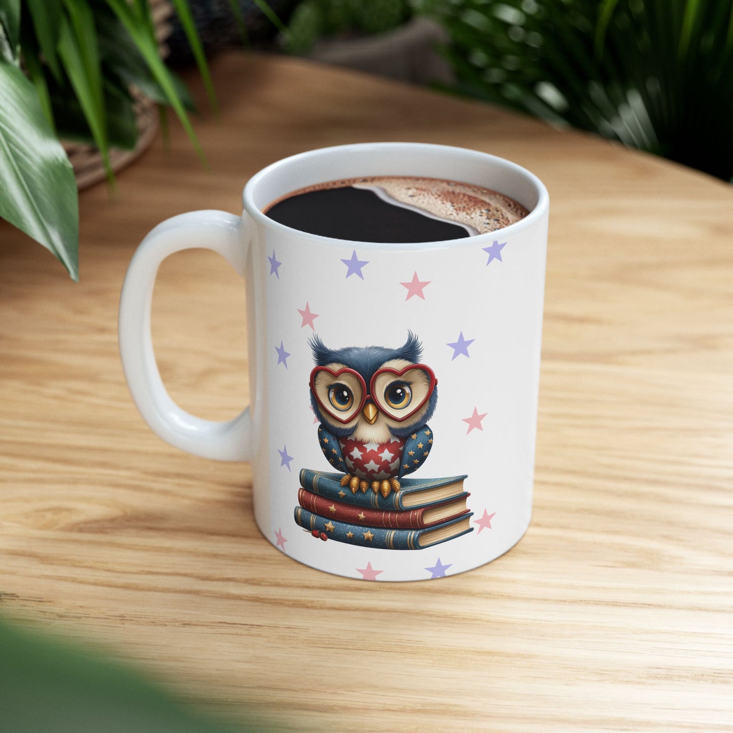 Adorable Patriotic Owl Coffee Mug