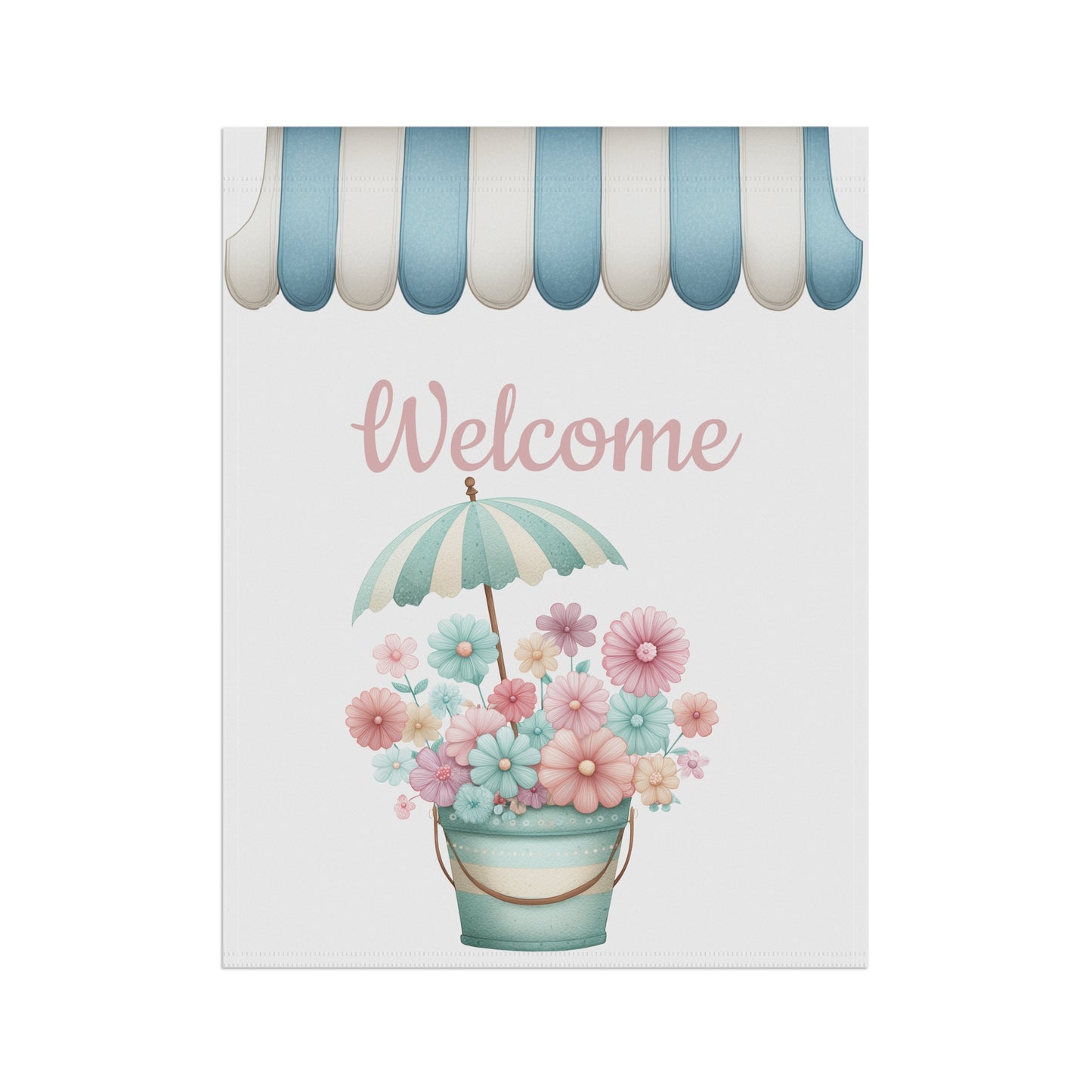 Welcome Floral Garden Flag