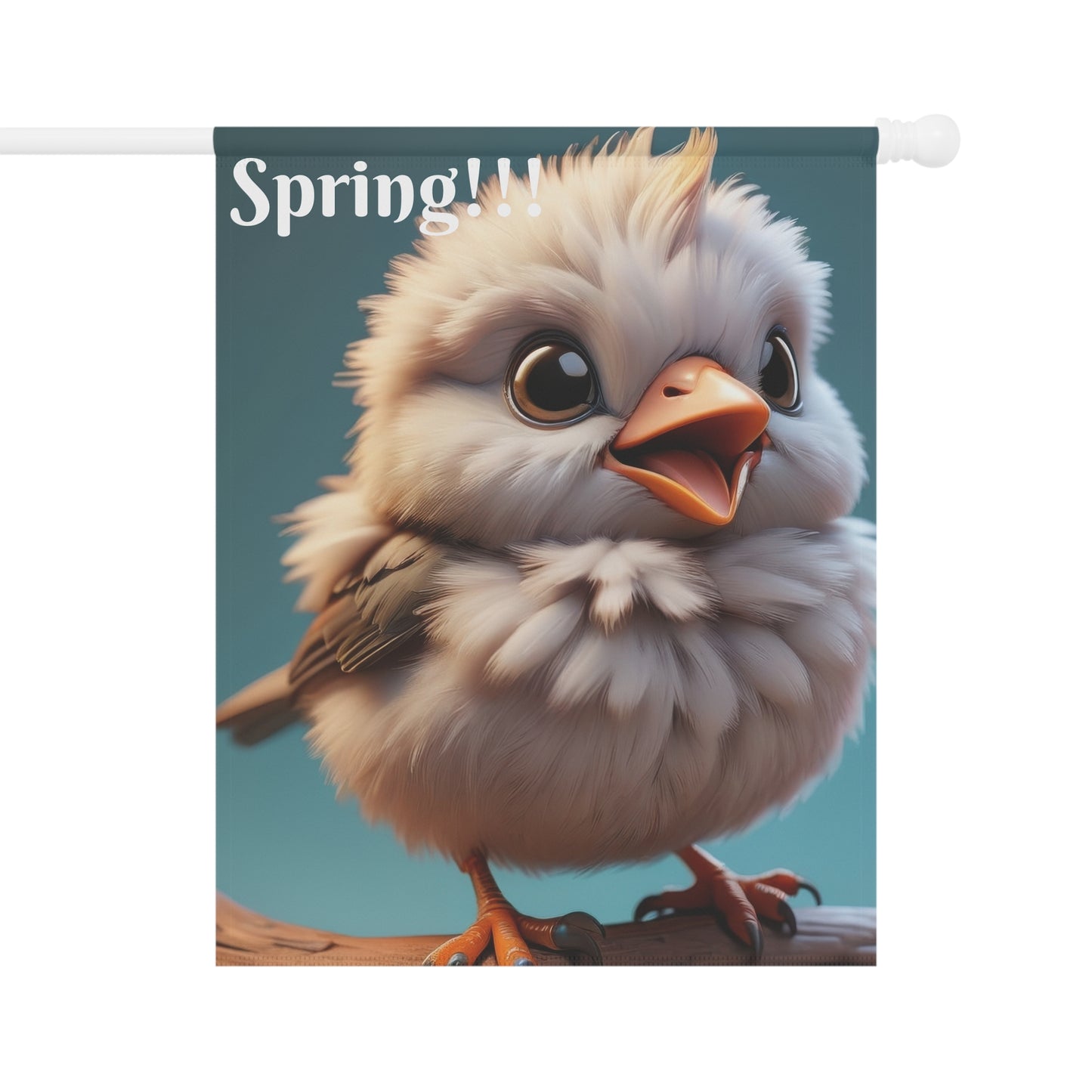 Adorable Baby Bird Spring Garden Flag
